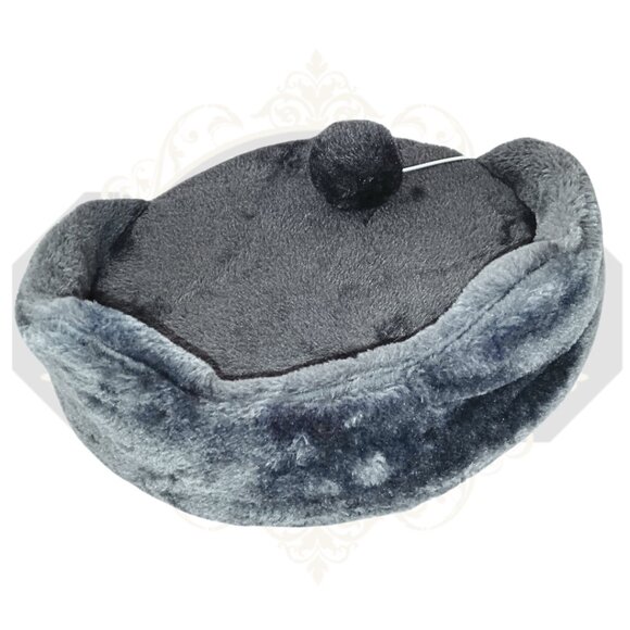 NWOT ~ Pet Cat Ear Gray Kitty Shelf Perch w/ Hanging Plush Bell Kitten Toy - Picture 3 of 12